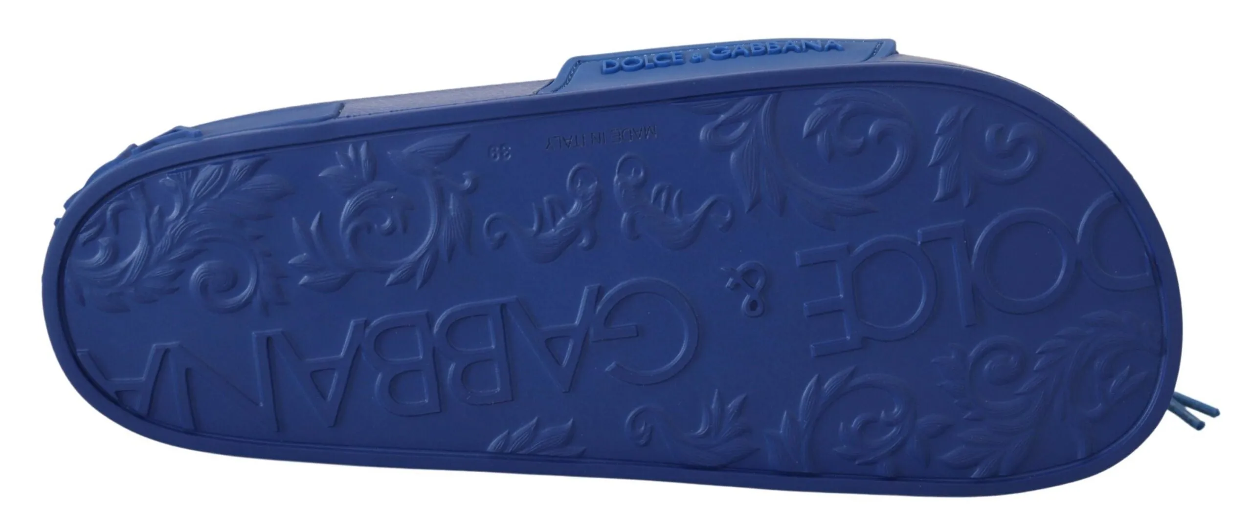 Pali Hawaii Sandals Dolce & Gabbana Elegant Blue Slide Sandals