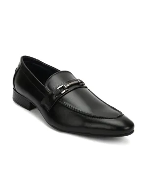Crochet Slip On Shoes Teakwood Men Genuine Leather Formal Black Slip-ons