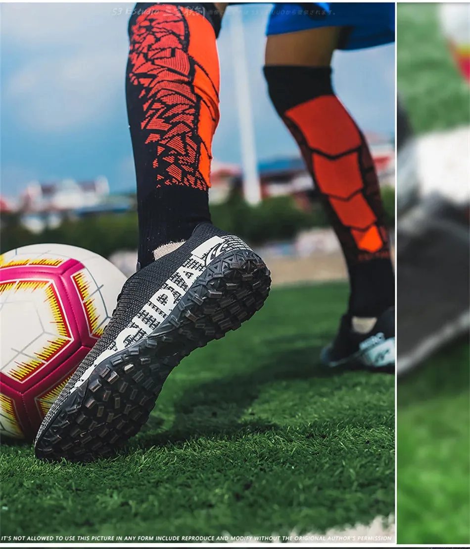 Embroidered Sneakers Ultralight Soccer Shoes Men Outdoor FG TF Boys Non-Slip Cleats