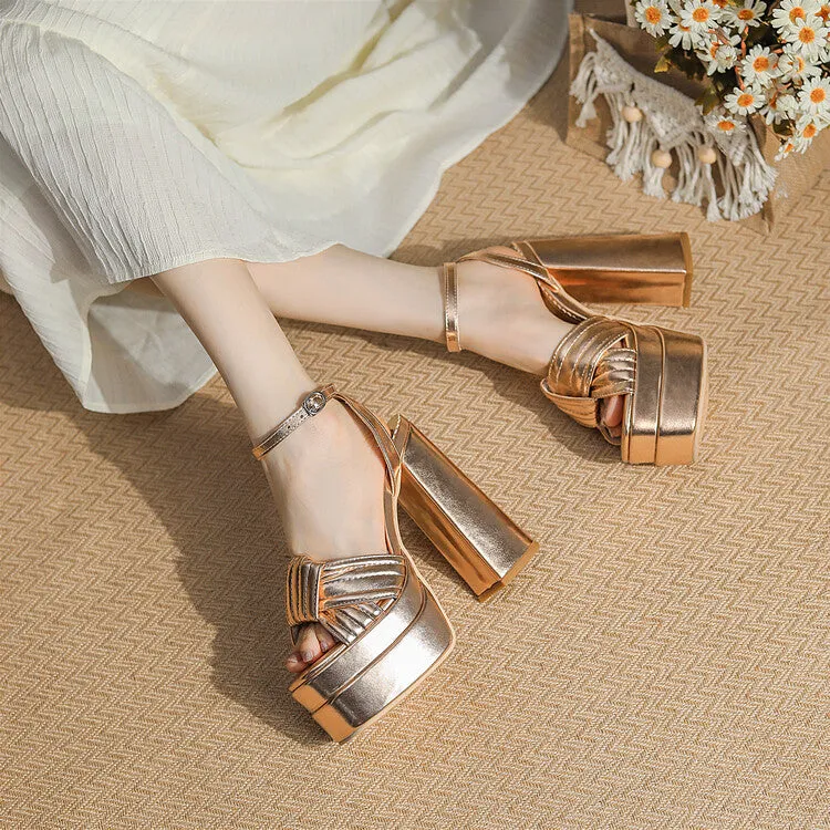 Women's Patent Roman Gladiator Block Chunky Heel Platform Sandals Birkenstock Flor Sandals