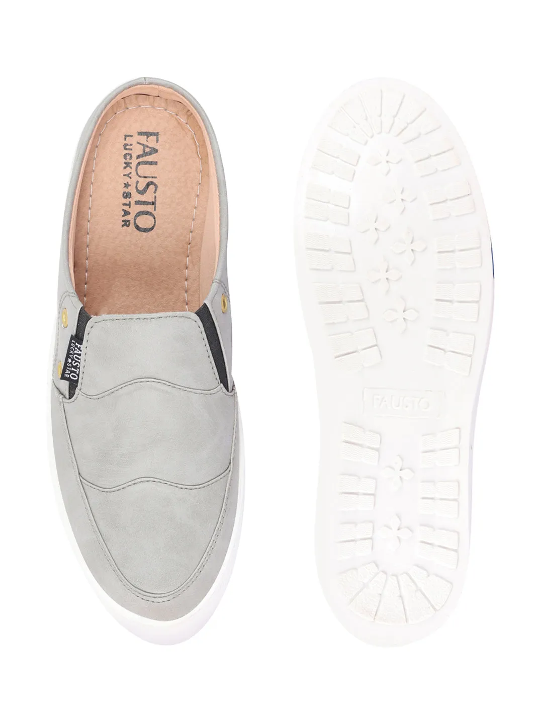 Outdoor Slip-on Shoes Waterproof Men Grey Casual Slip-On Shoes