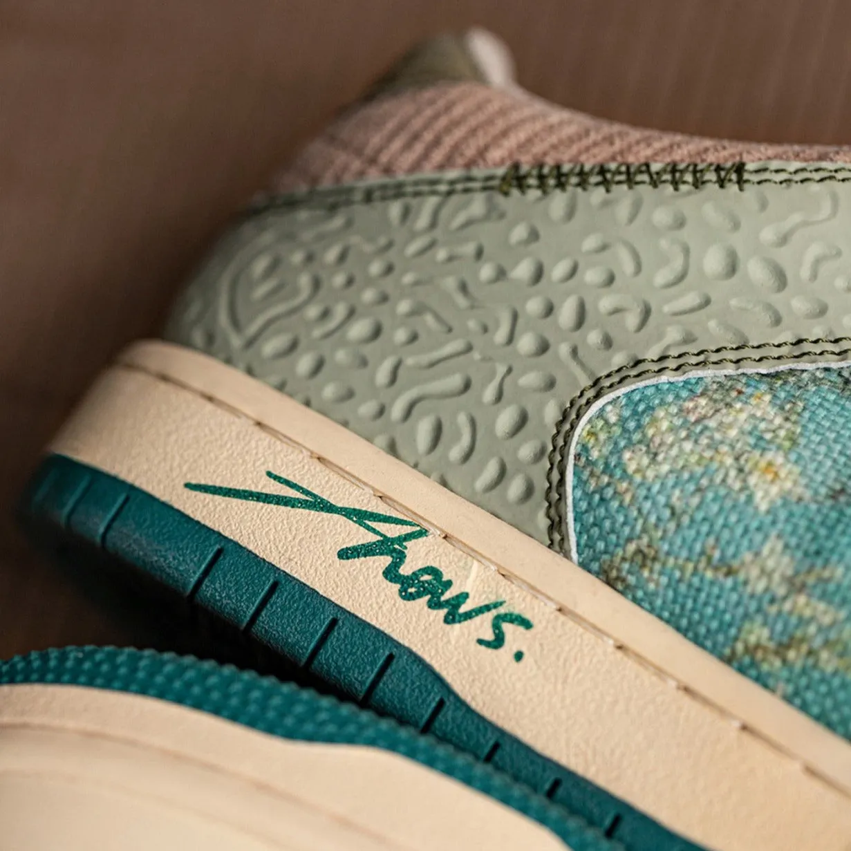 Van Gogh Almond Blossoms inspired sneakers Best Jeans To Wear With Sneakers