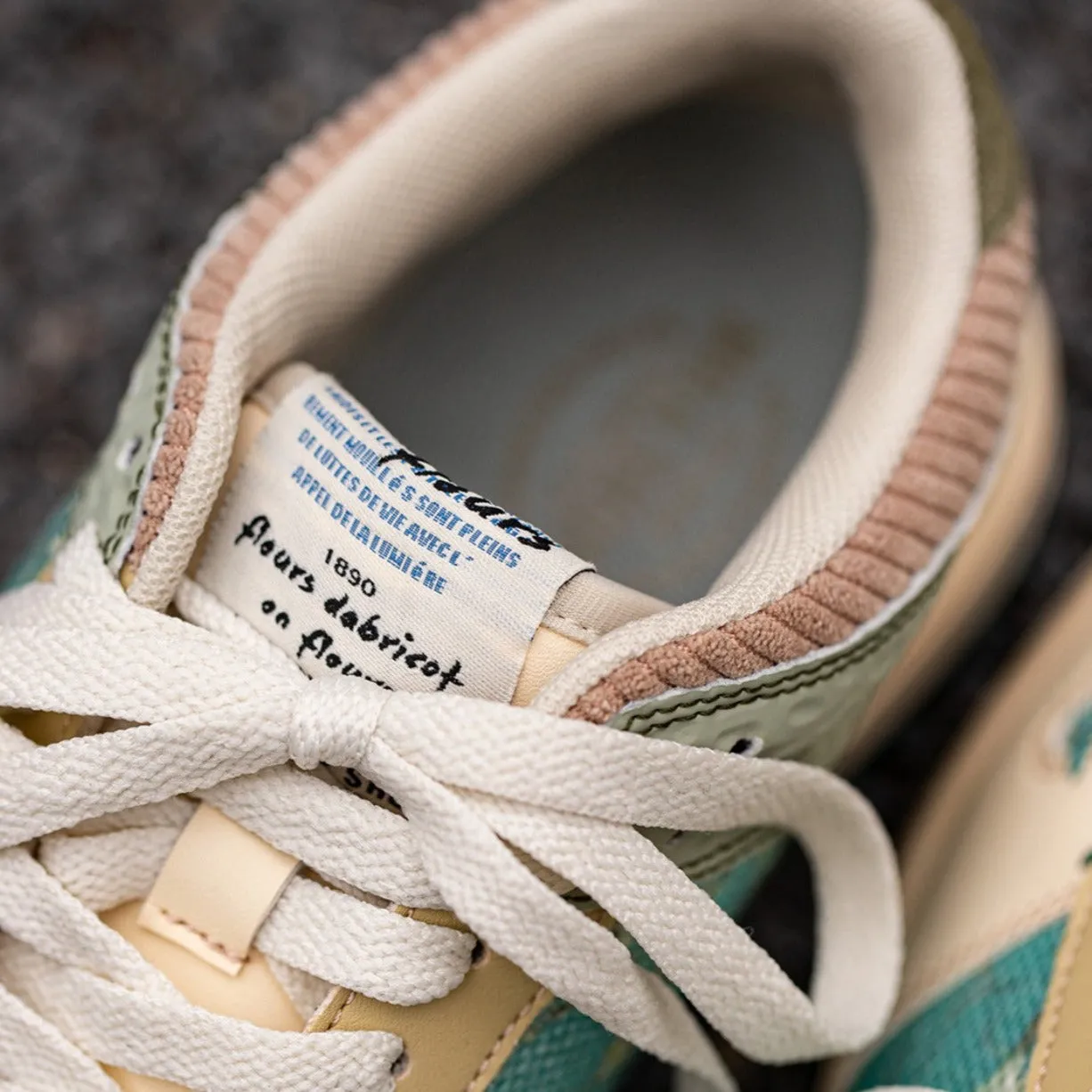 White Running Sneakers Van Gogh Almond Blossoms inspired sneakers