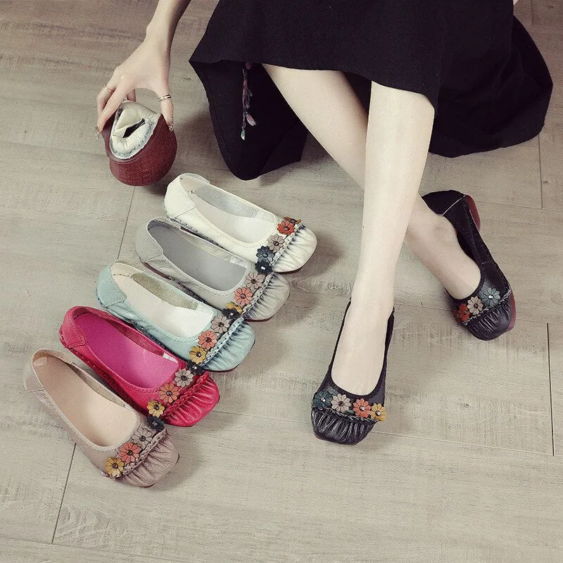 Genuine Leather Women Shoes Casual Luxury Brand Ladies Loafers Naturalizer Loafers