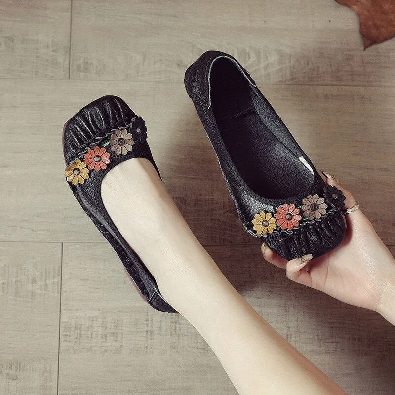 Sneaker Loafers Genuine Leather Women Shoes Casual Luxury Brand Ladies Loafers