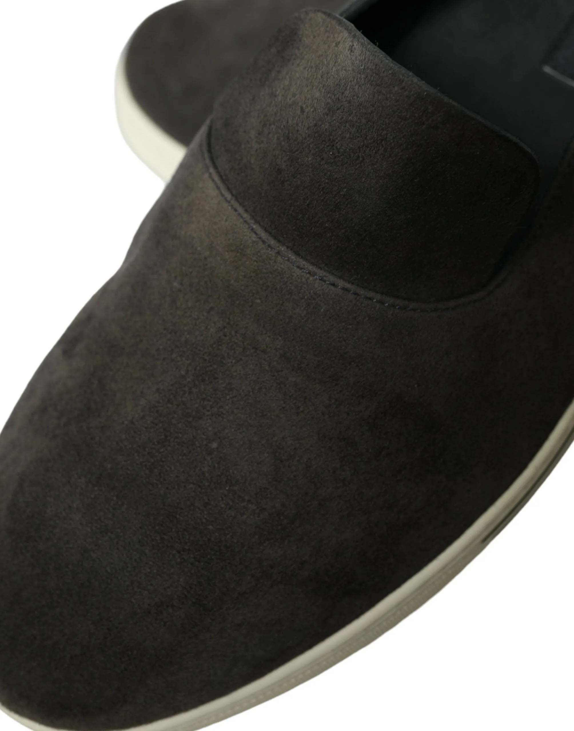 Dolce & Gabbana Elegant Blue Suede & Crocodile Slippers Loafers Food