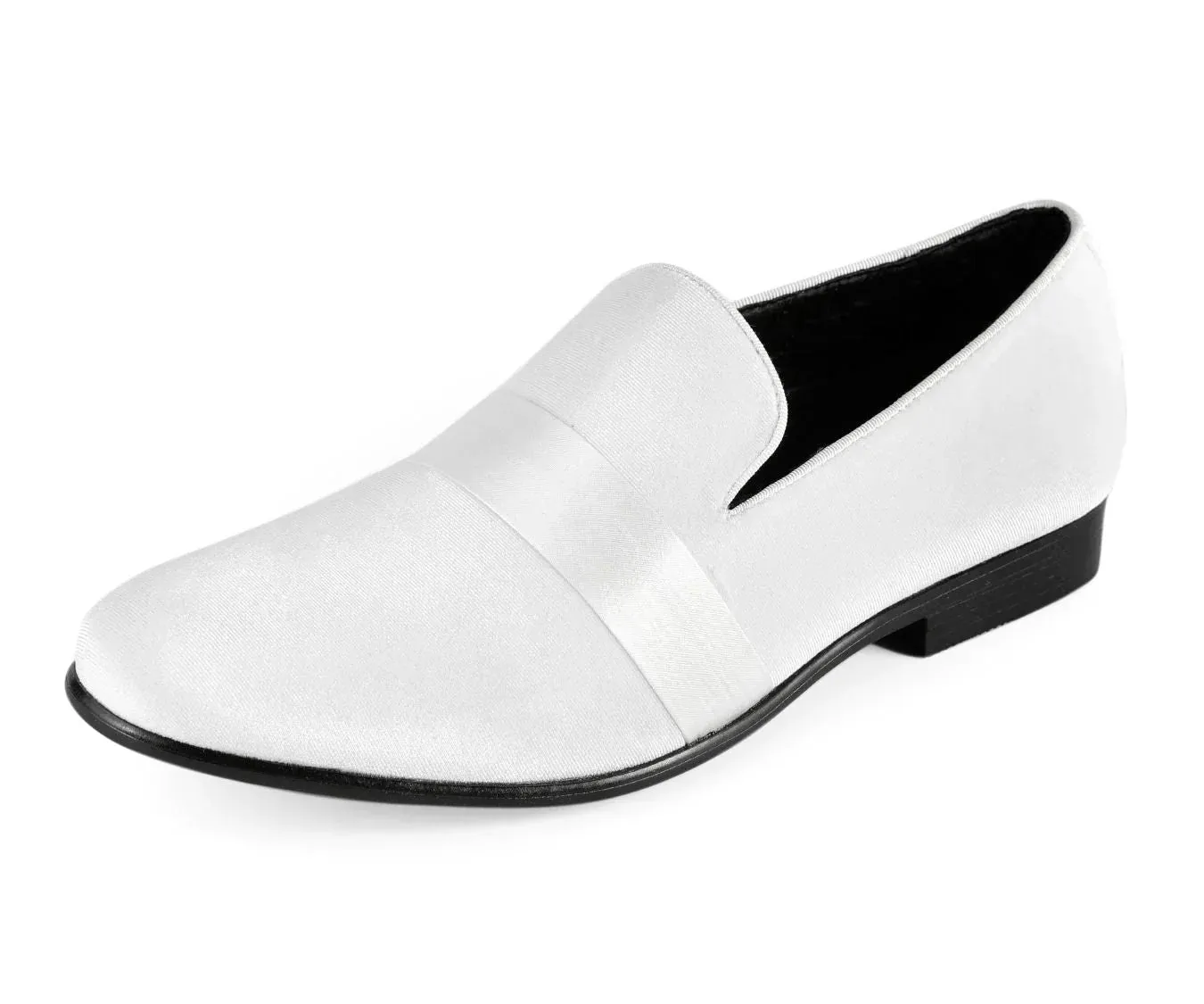 Men Dress Shoes-Knight White Extra Wide Slippers Swollen Feet