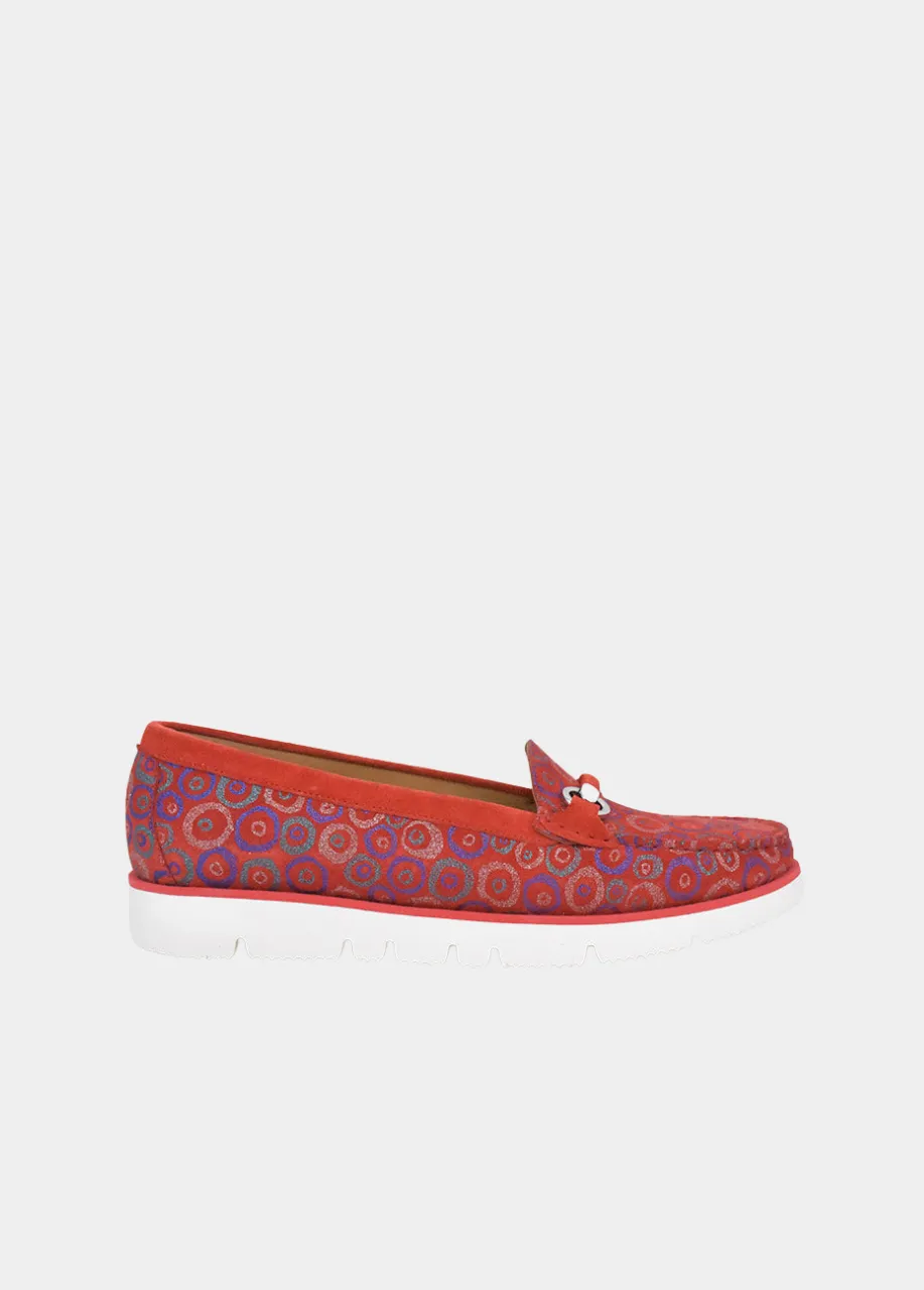 Penny Loafers And Shorts Vittoria Mengoni Gorgeous Red Circle Loafers