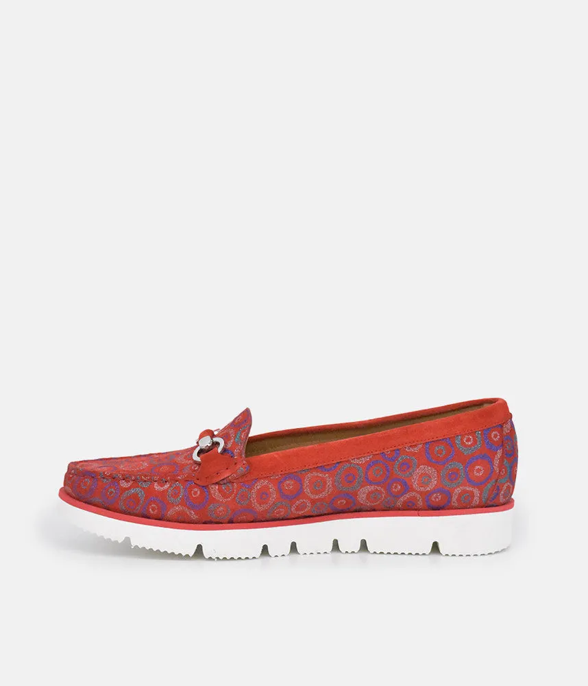 Style Chunky Loafers Vittoria Mengoni Gorgeous Red Circle Loafers