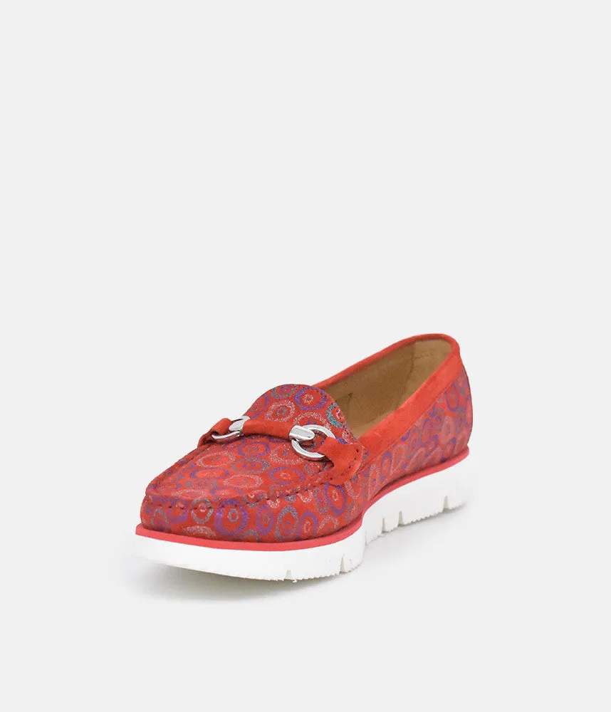 Vittoria Mengoni Gorgeous Red Circle Loafers New Republic Loafers