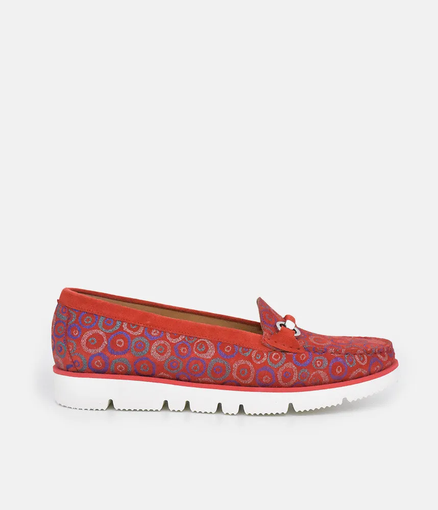 Horatio Loafers Vittoria Mengoni Gorgeous Red Circle Loafers