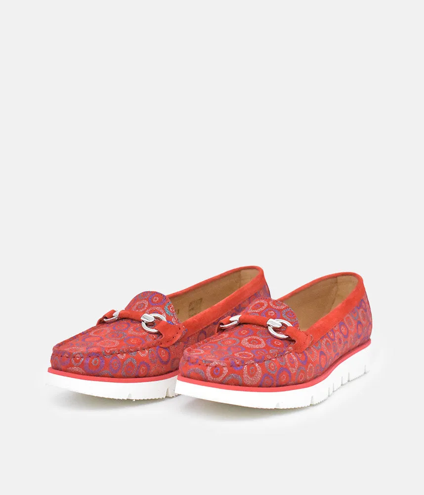 Vittoria Mengoni Gorgeous Red Circle Loafers Emporio Armani Loafers