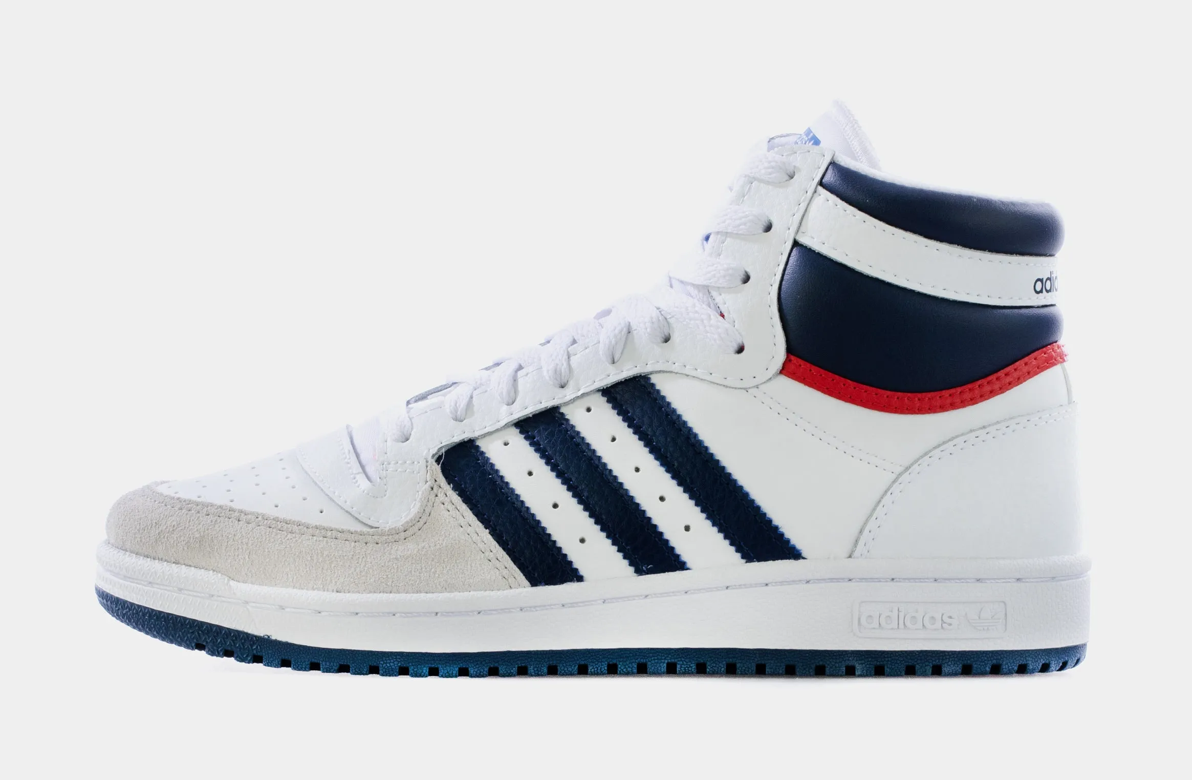 Top Ten Mens Basketball Shoes (White/Navy Blue) Bulky Adidas Shoes
