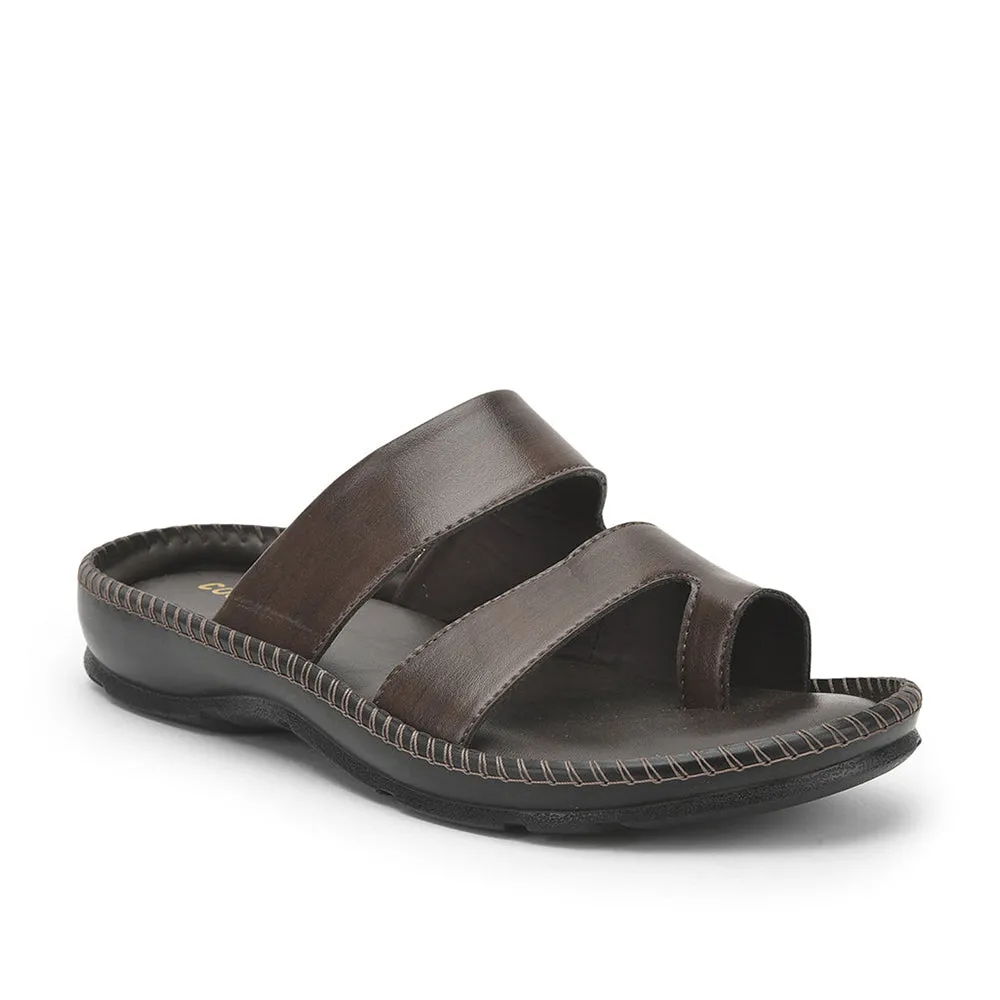 Coolers Casual Brown Toe Ring Slipper For Men VCL-12 By Liberty Dollar Tree Slippers