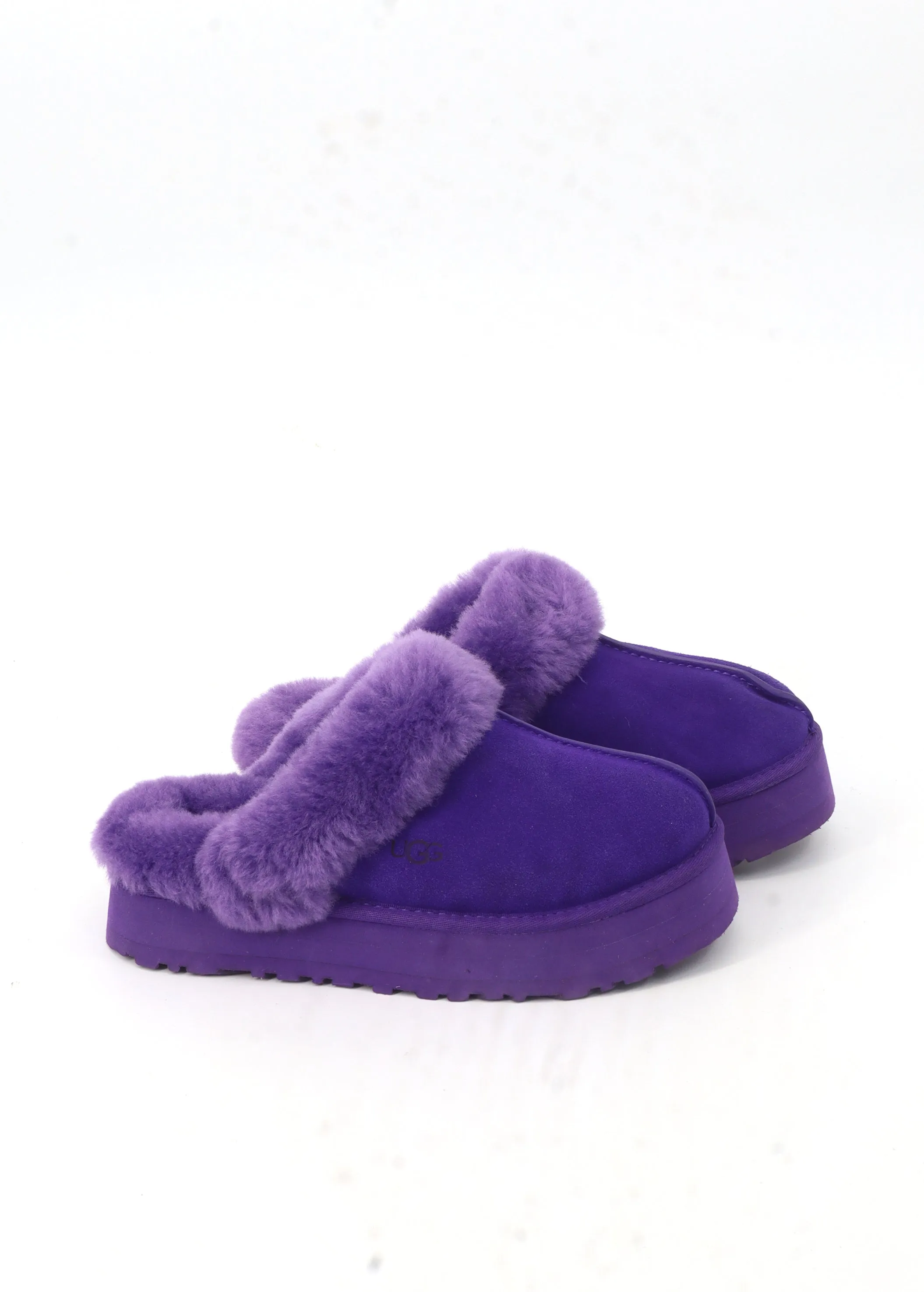Hurley Slides Women's Fur Platform Slippers,Purple