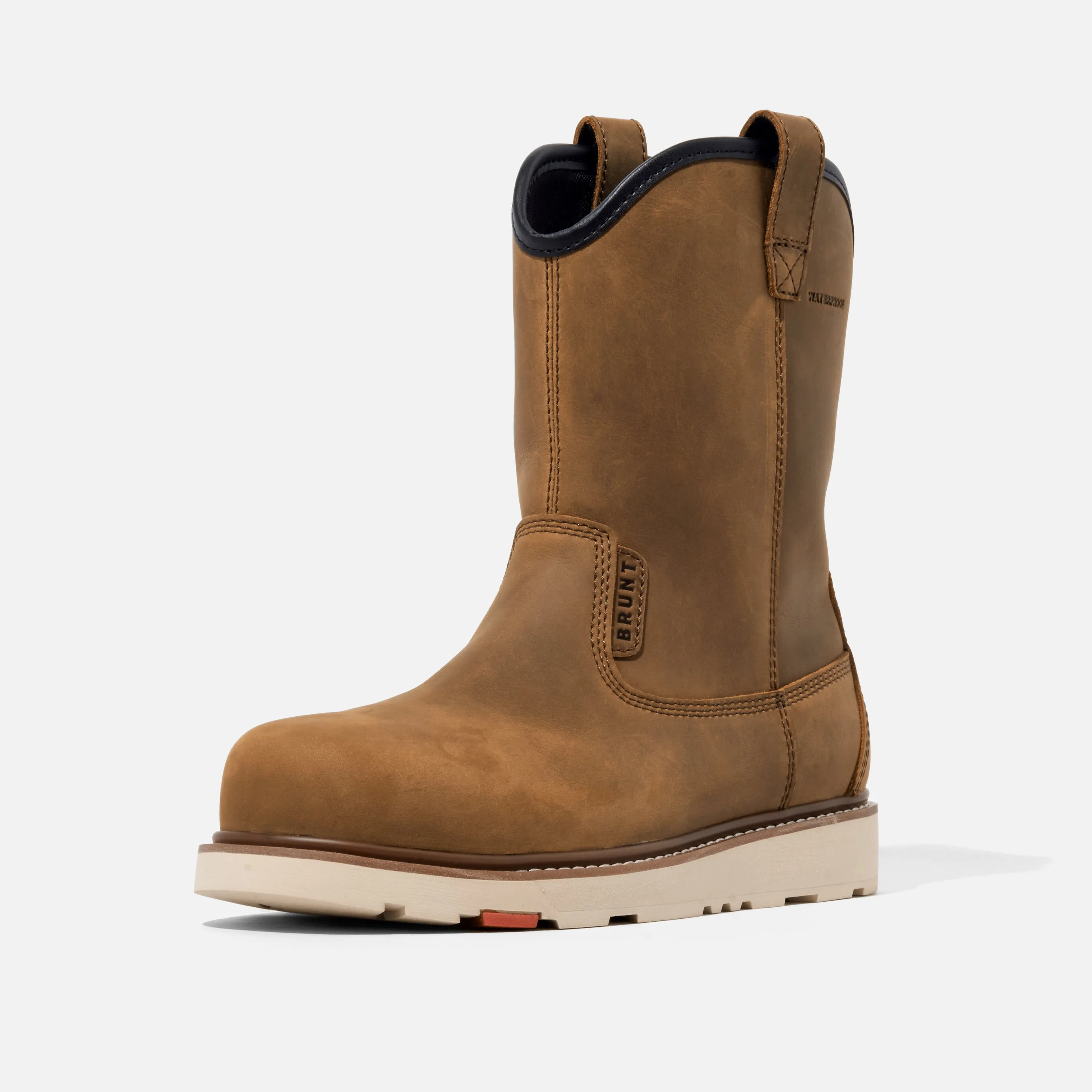 'Brunt' Men's 9" The Bolduc EH WP Comp Toe - Brown Earthing Work Boots