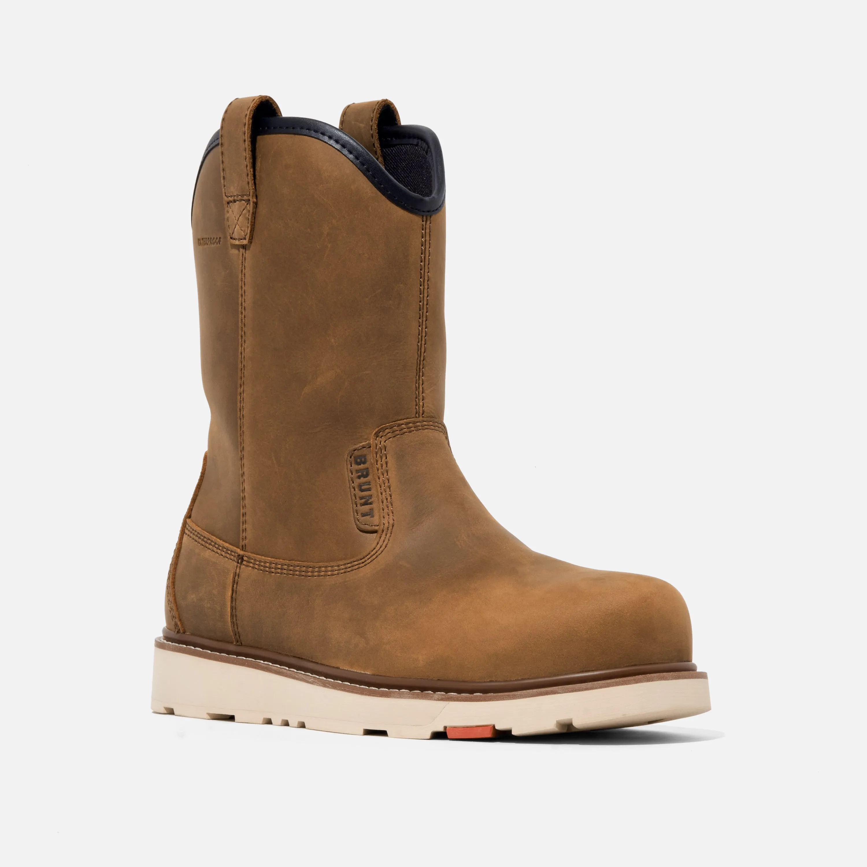 'Brunt' Men's 9" The Bolduc EH WP Comp Toe - Brown Best Work Boots For Mowing