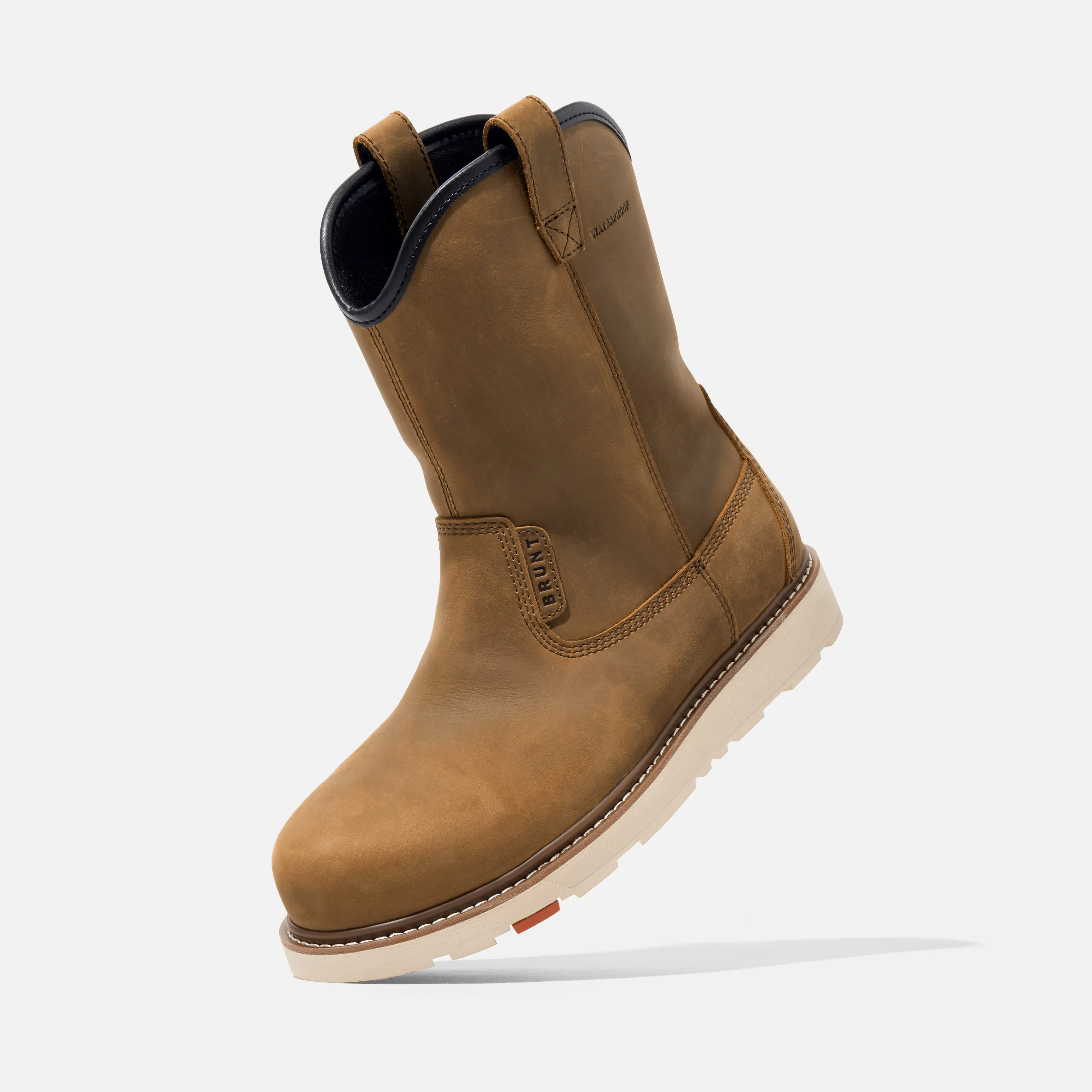 Most Comfortable Wedge Work Boots 'Brunt' Men's 9" The Bolduc EH WP Comp Toe - Brown