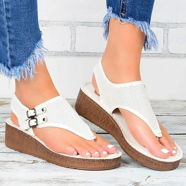 Women Sandals 2021 New Women Heels Sandals Platform Wedges Shoes For Women Summer Sandalias Mujer Casual Flip Flops Plus Size 43 Dollar Flip Flops At Navy