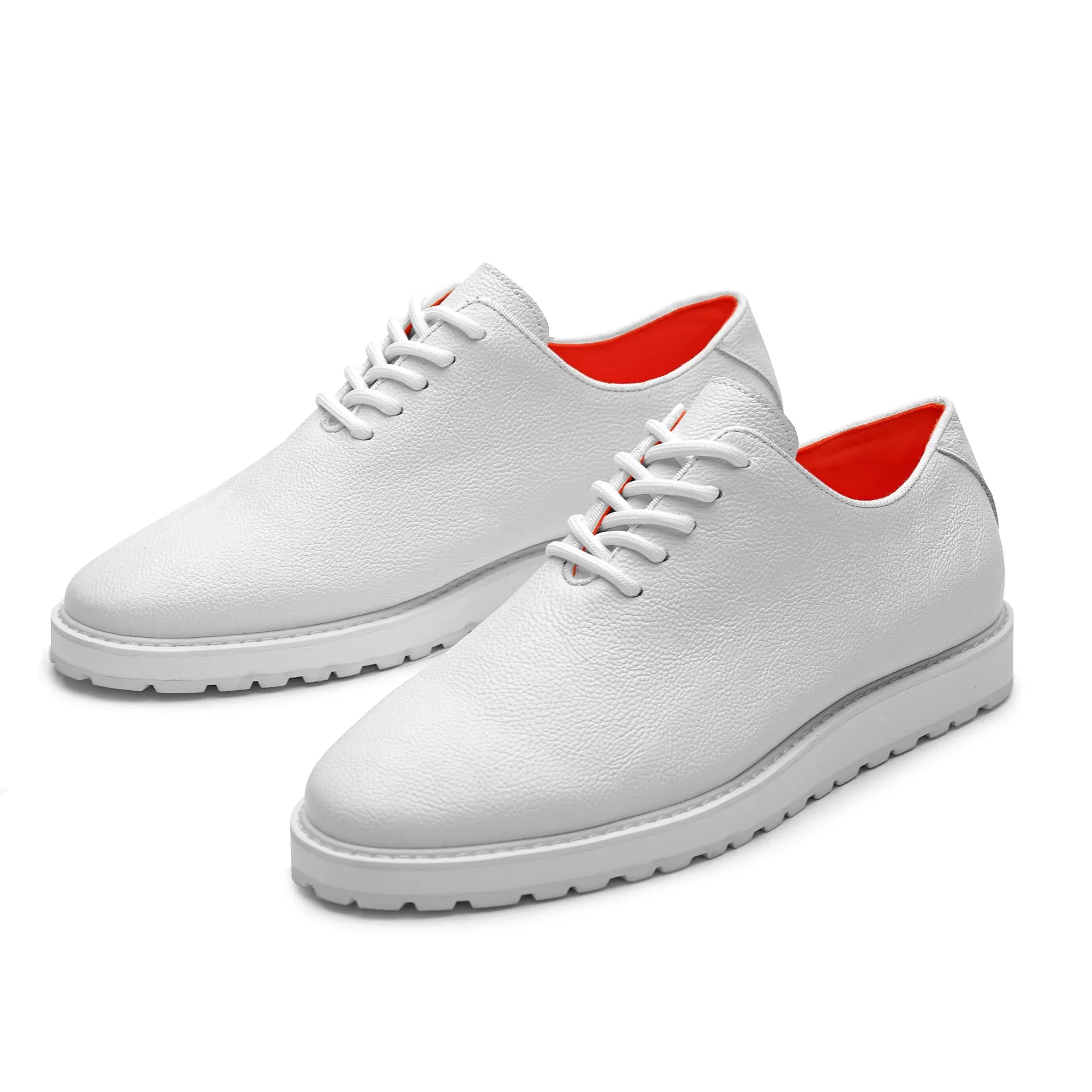White Men's Leather Casual Shoe Plain Toe Lace Up Sneaker-the Napa Sneakers Exercise Videos
