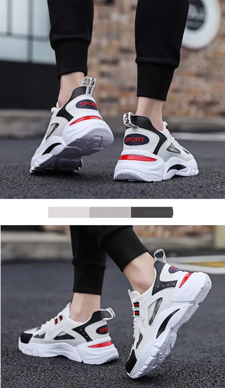 Best On Shoe White Sneakers Men Non Slip Walking Running Shoes Sports