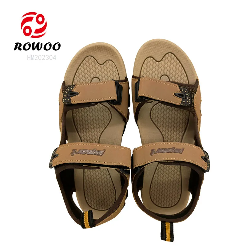 wholesales summer self sticker sport sandals shoes for men Leopard Sandals