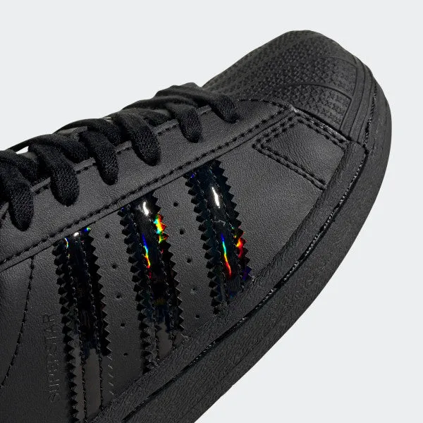 Kid's adidas Originals Black Iridescent Superstar Shoes Adidas Shoes Skate