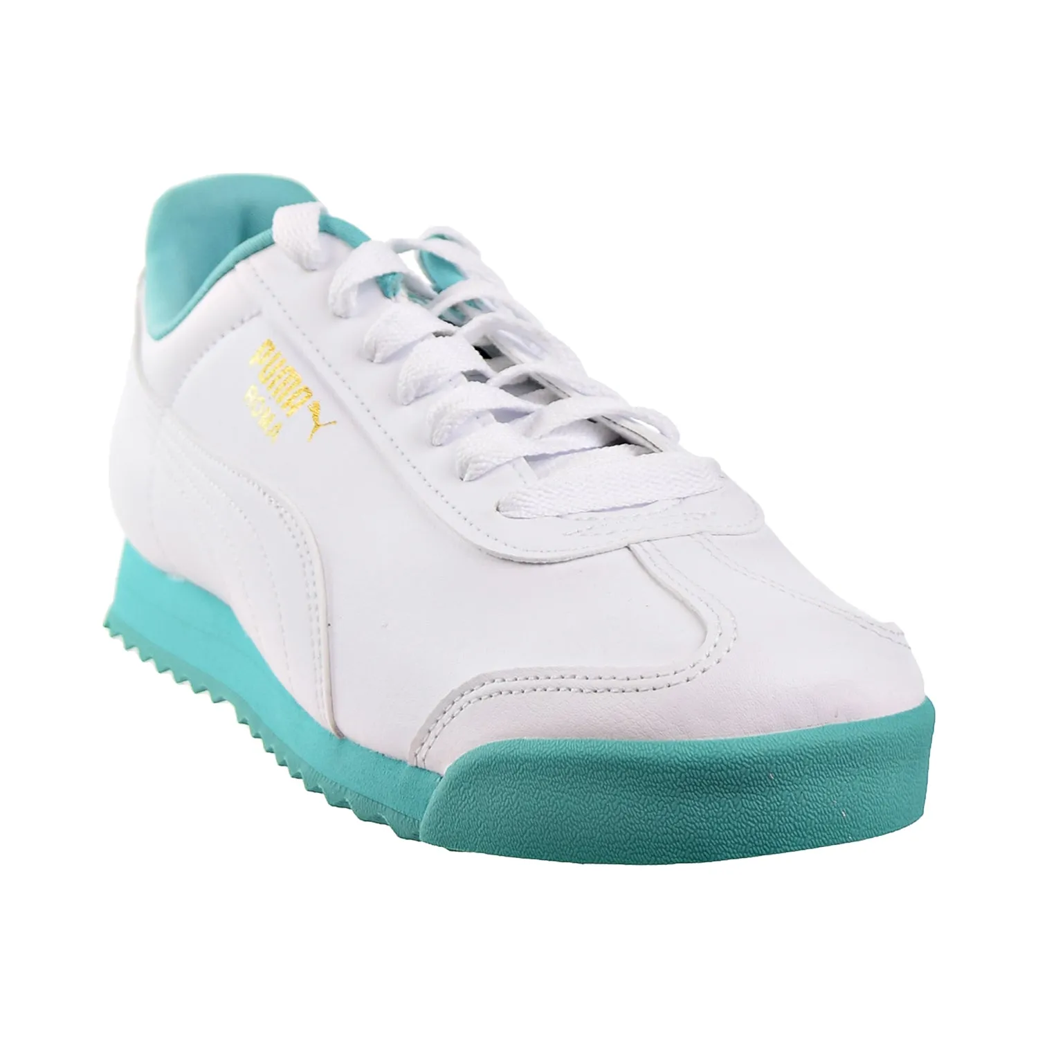 Asics Shoes Paris Puma Roma Basic Plus Men's Shoes Puma White/Blue Turquoise