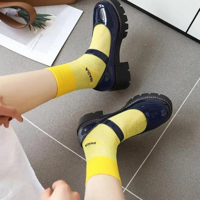 Women PU patent chunky platform marry jane loafers shoes Corduroy Loafers