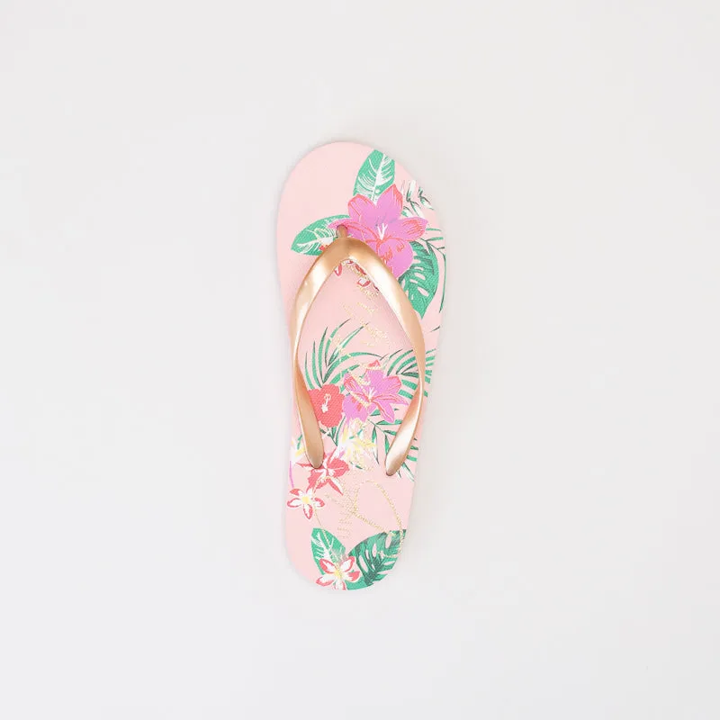 Soccer Ball Flip Flops Women Floral Flip Flop_ 155029