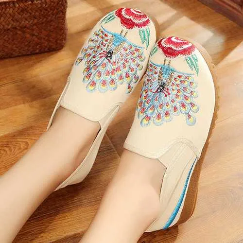 Funky Loafers Women Loafers Flower Slip On Comfy Flat Casual Shoes