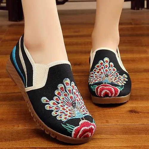 Schoolgirl Loafers Women Loafers Flower Slip On Comfy Flat Casual Shoes