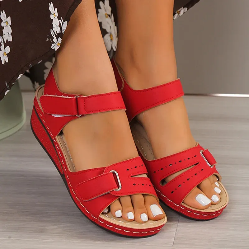 Women Sandals Summer Shoes Open Toe Shoes Woman Plus Size Wedge Sandals Sandals Arch Support