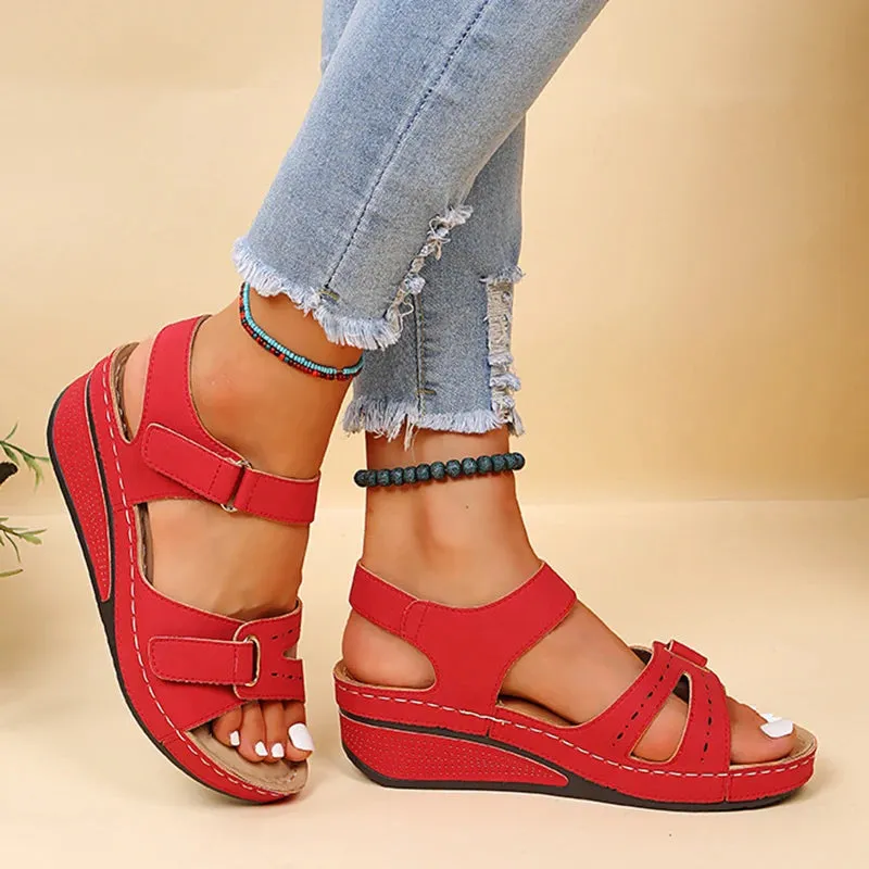 Sandals Nail Salon Women Sandals Summer Shoes Open Toe Shoes Woman Plus Size Wedge Sandals