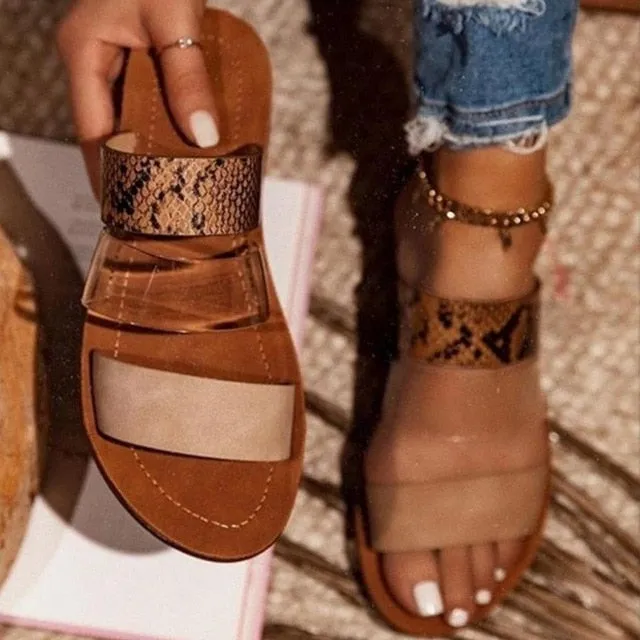 Women Slippers Snake Print Shoes Woman Casual Flat Slides Lady Outdoor Beach Flip Flops Comfort Female Shoes Summer Fashion New Flip Flops Las Vegas