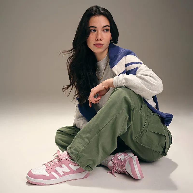 White New Balance Womens Women's 480 Rose Sugar/White