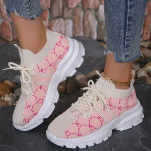 Celebrities Wearing Veja Sneakers Women's Breathable Canvas Sneakers Mesh Lace Up Flat Shoes Fashion Casual Lightweight Running Sports Shoes