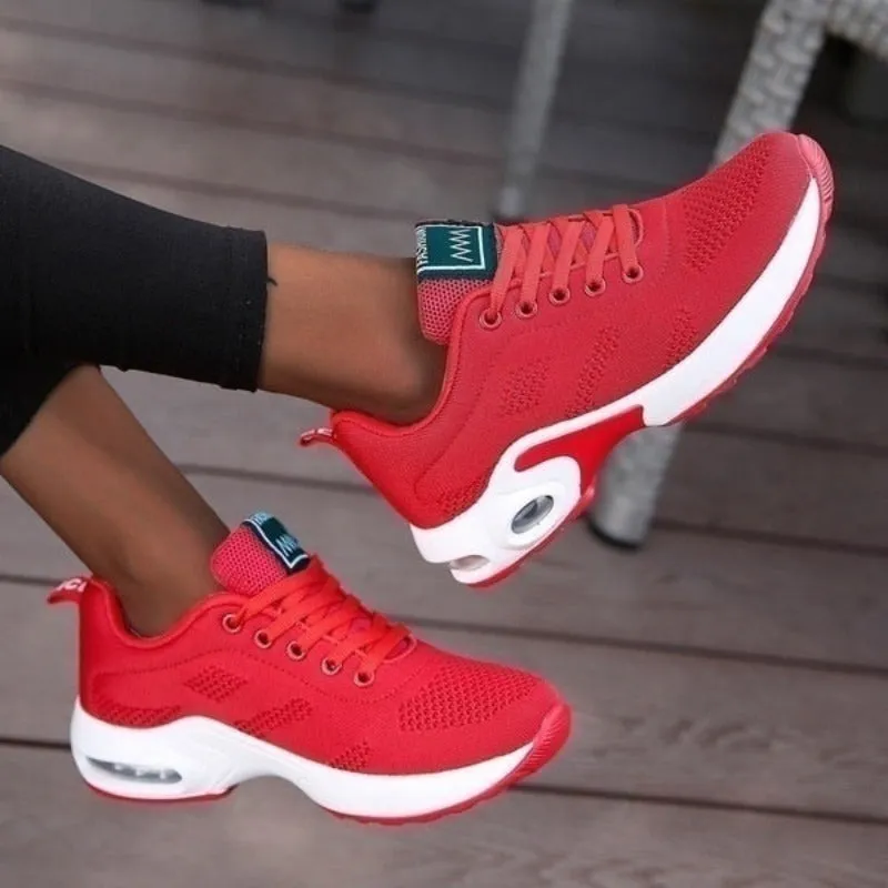 Women's Breathable Walking Sneakers Lace Shoes Sneakers
