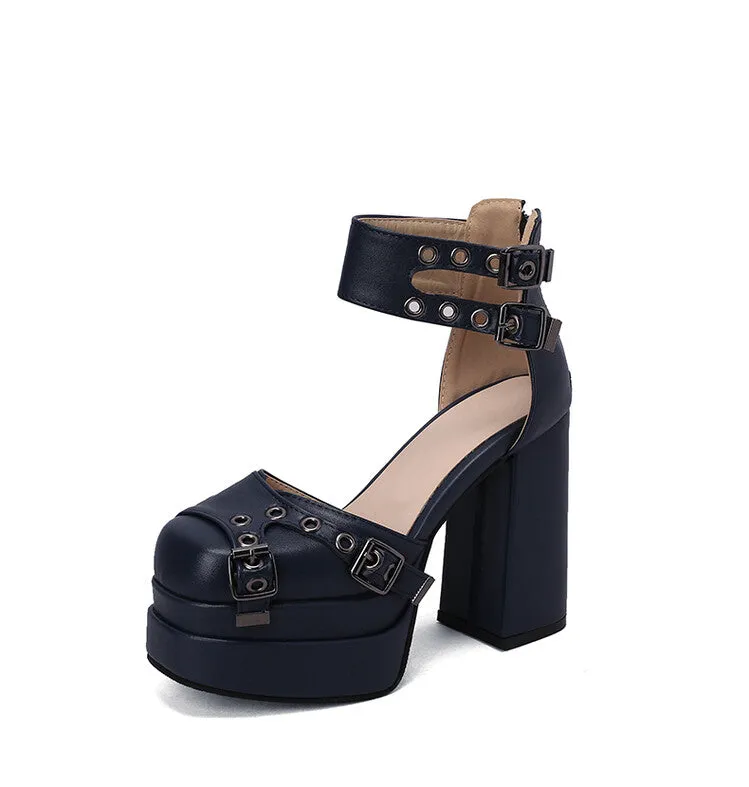 Women's Buckles Back Zippers Chunky Heel Platform Sandals Sandals For Golf