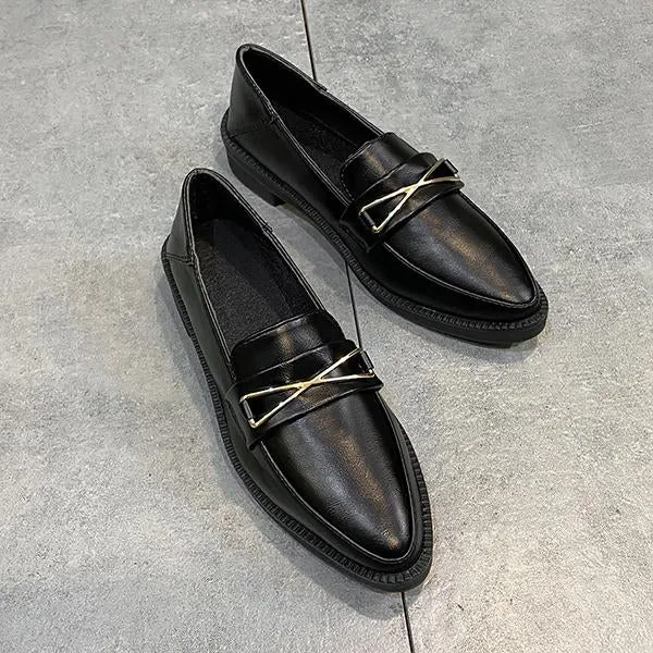 Women's Fashionable Metal Decorated Pointed Toe Loafers 03289124S Loafers Sam Edelman