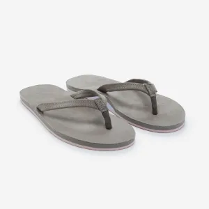 Women's Fields | Light Gray / Blush Italian Leather Flip Flops