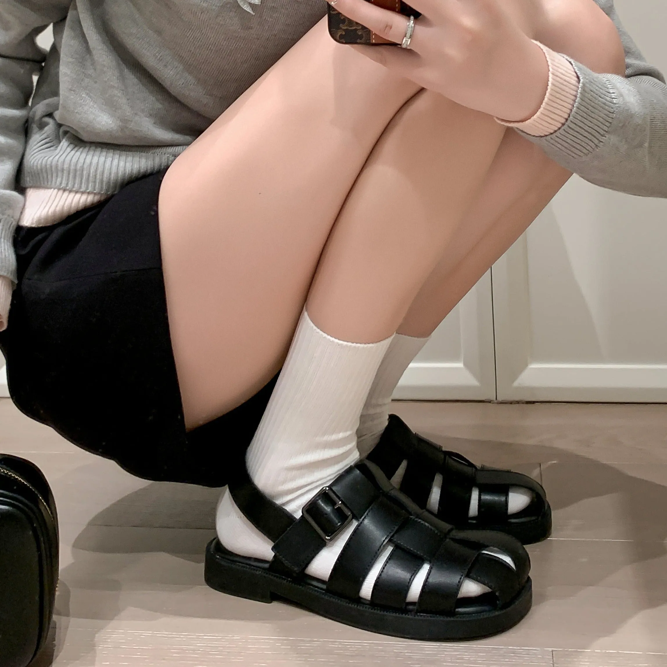 Little Wedge Sandals Womens Fisherman Flat Shoe Strappy Close-toe Sandals