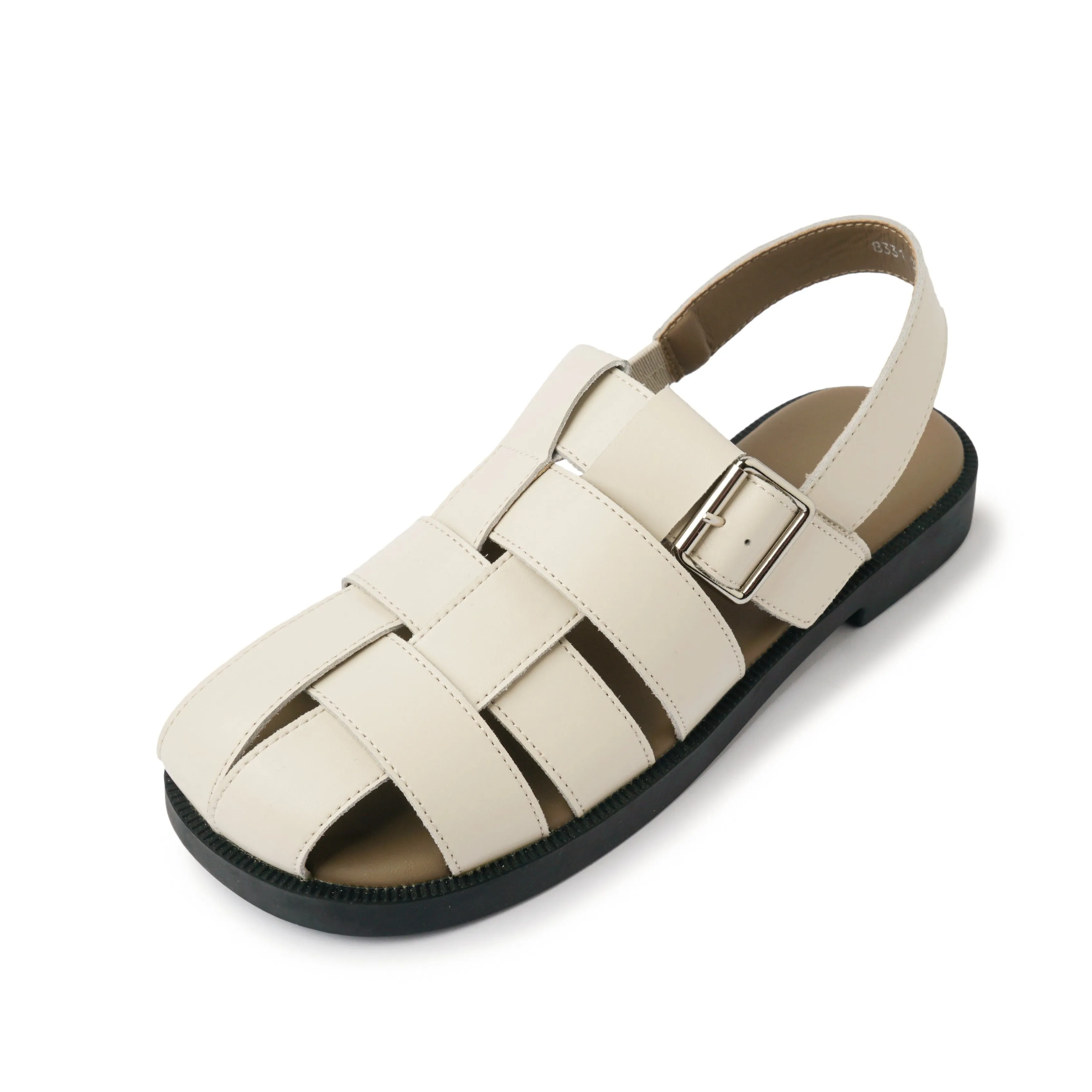 Sandals Good Arch Support Womens Fisherman Flat Shoe Strappy Close-toe Sandals