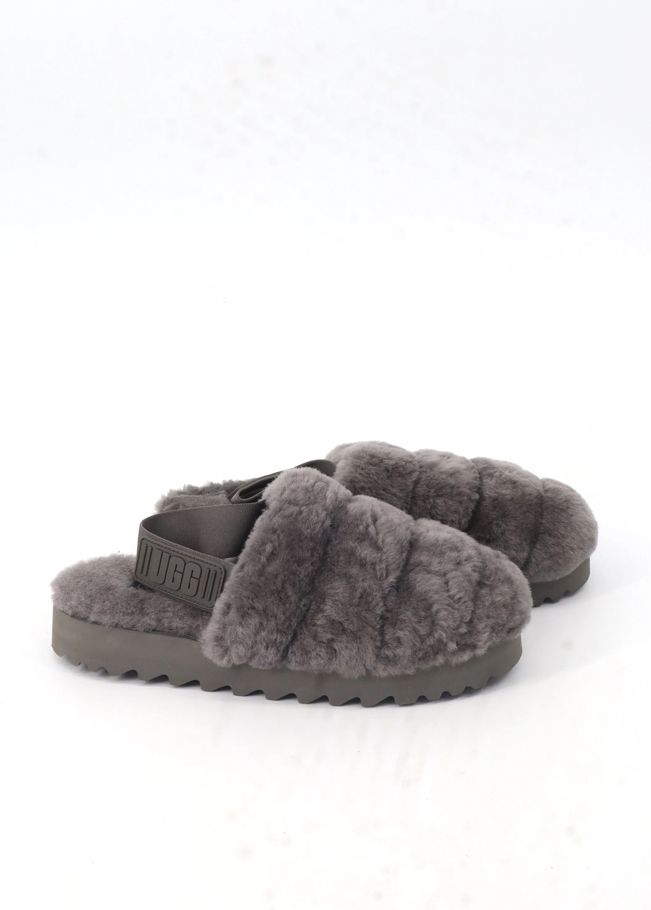 Smithsonian Slippers Women's Fur Slippers,Grey