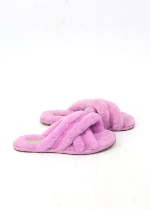 Snowflake Slippers Women's Fur Slippers,Pink