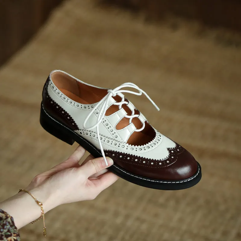 Davidson Grand Longwing Oxfords Womens Genuine Leather Lace-up Oxford Shoes