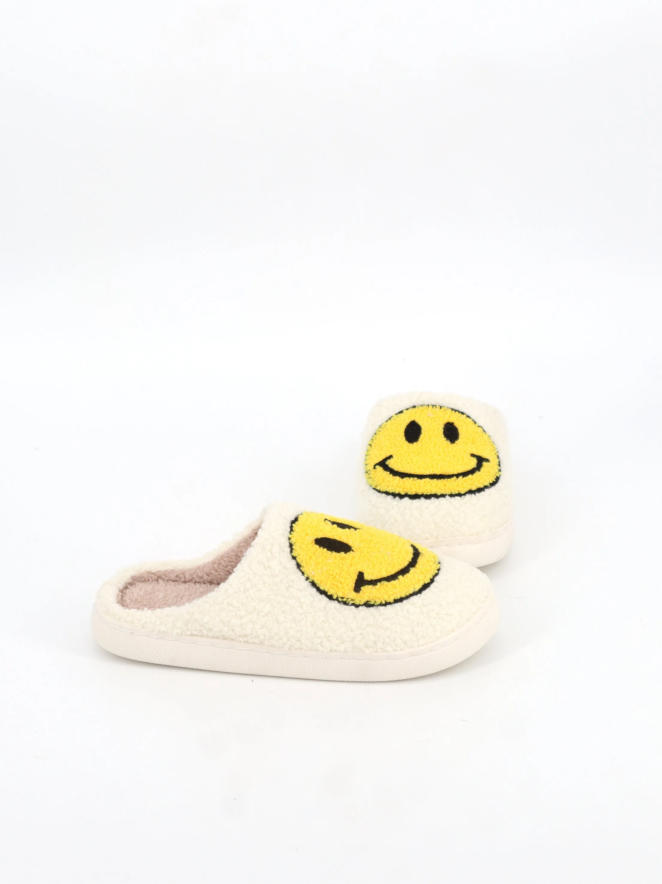 Women's Graphic Printed Faux Fur Slippers,Off White Gold Toe Slippers