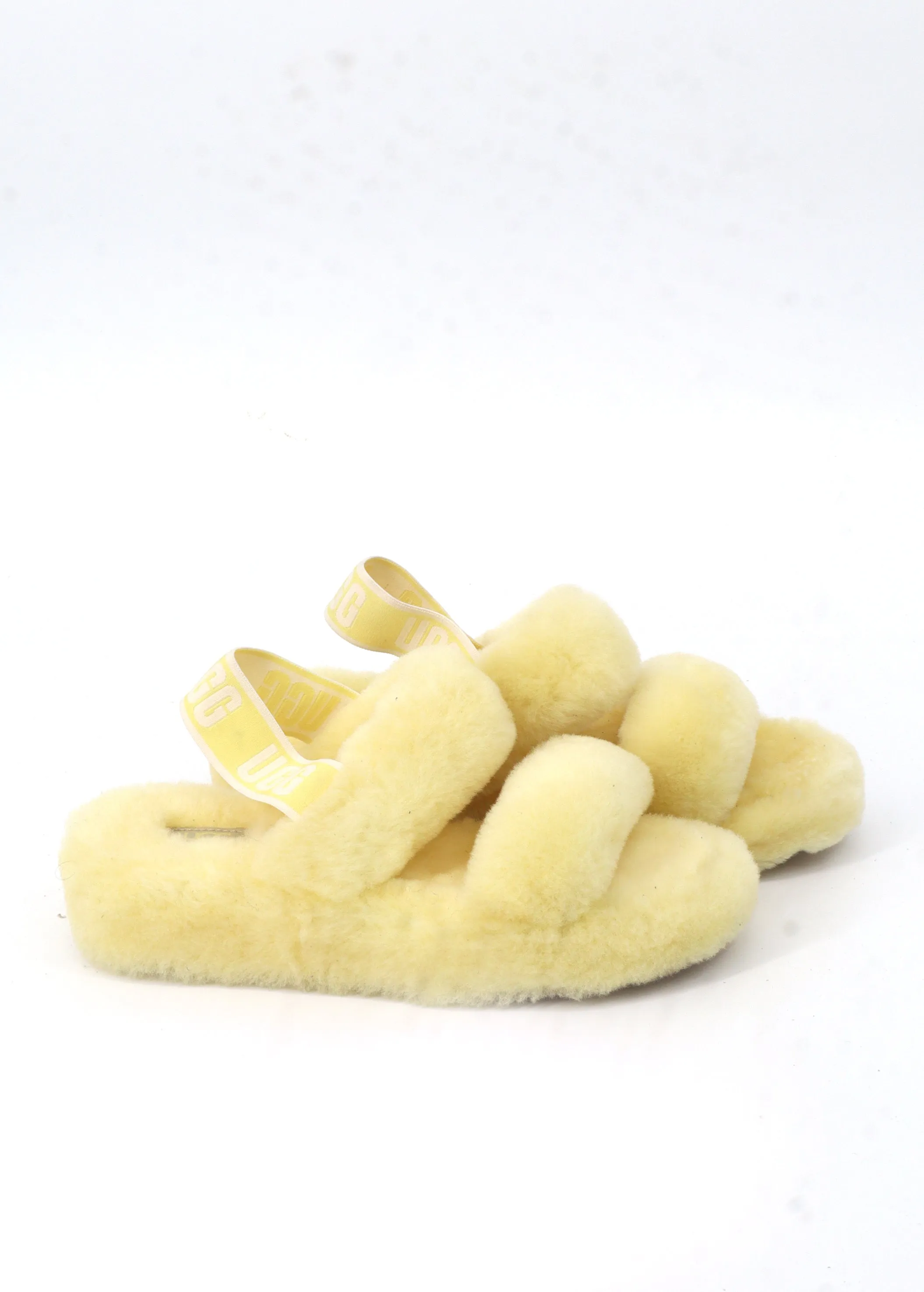 Easy Slippers To Crochet Women's Plain Fur Slippers,Yellow