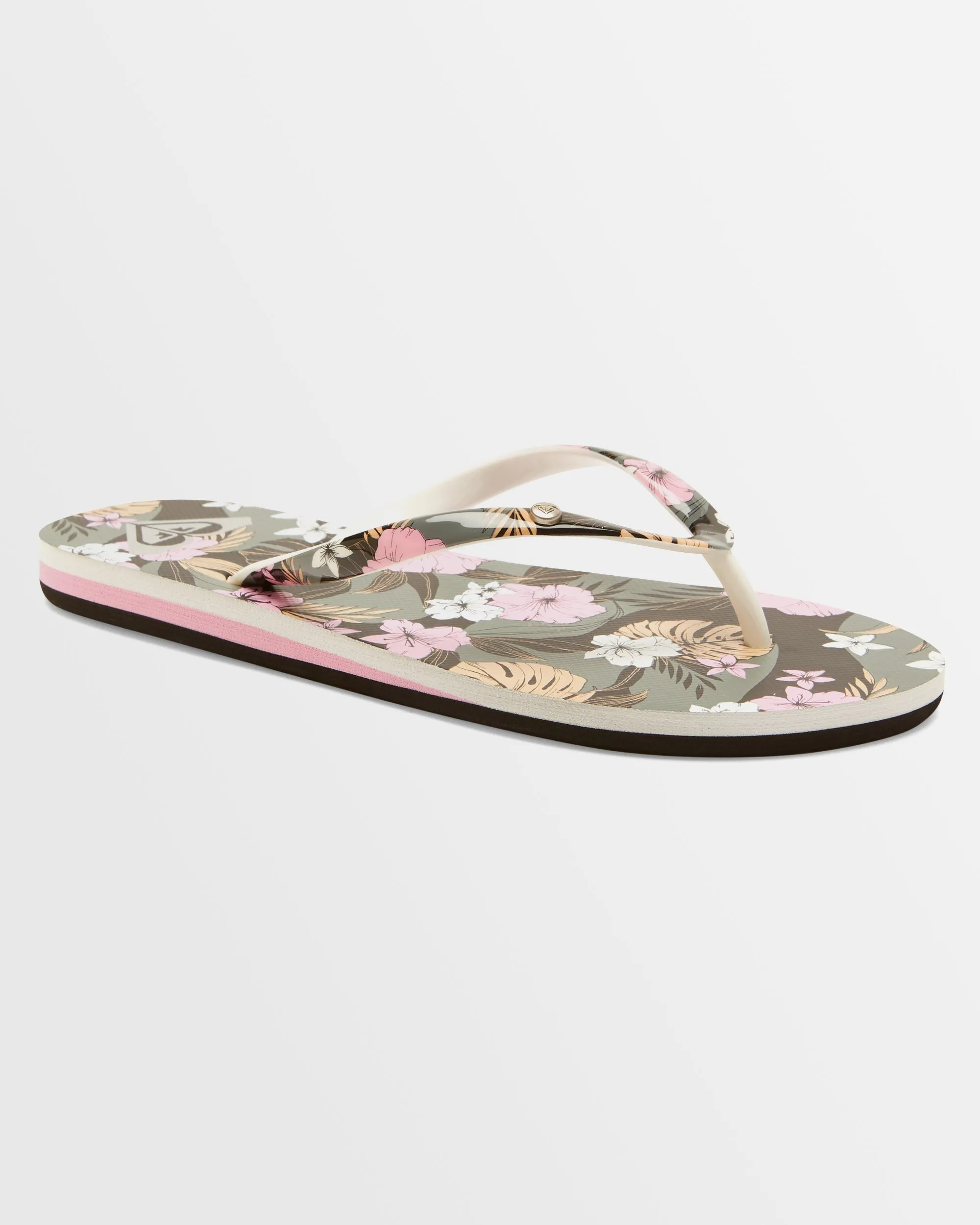 Womens Portofino Thongs Flip Flops With Flower