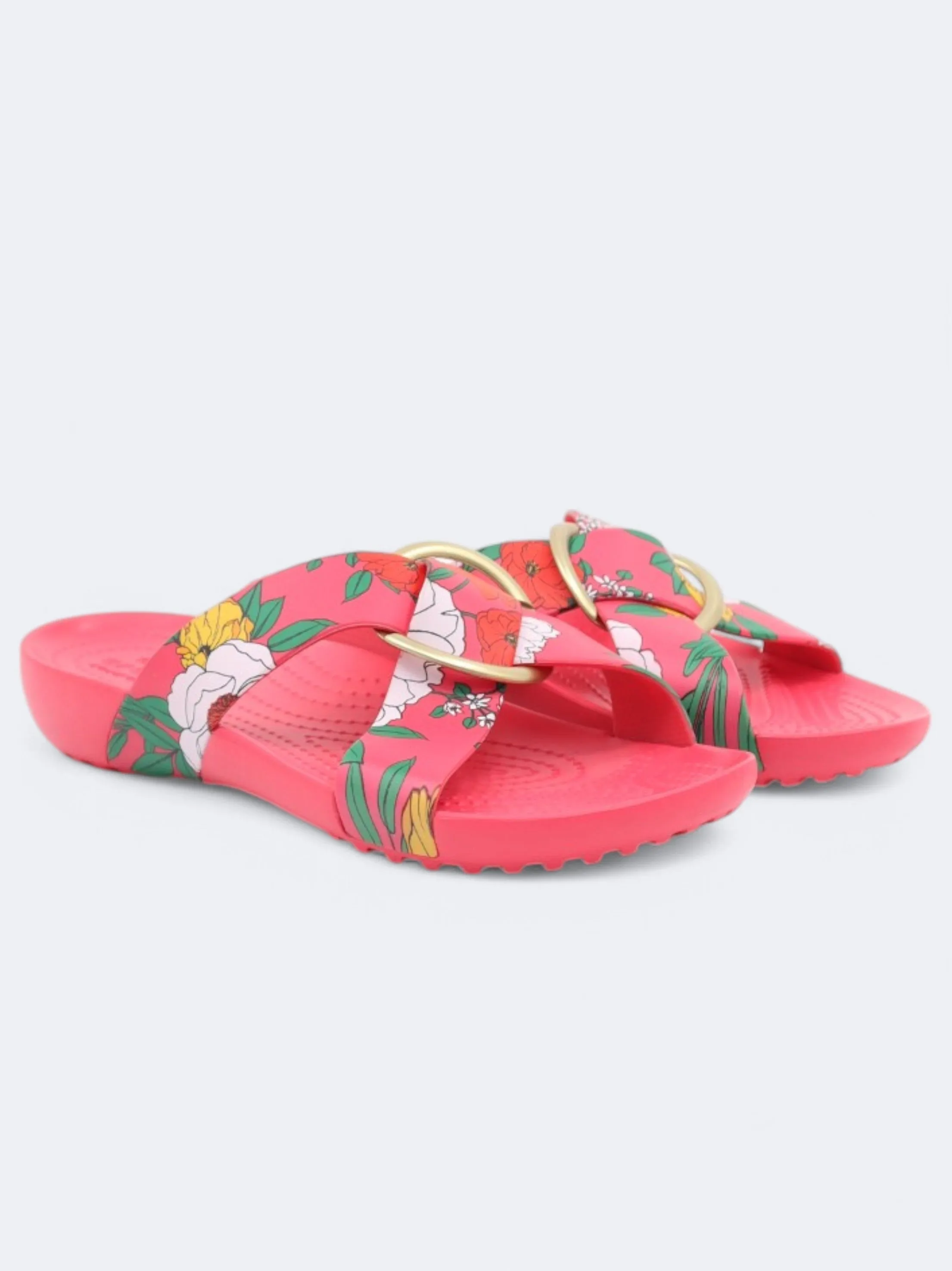 Floral Slippers Women's Printed Slippers,Red